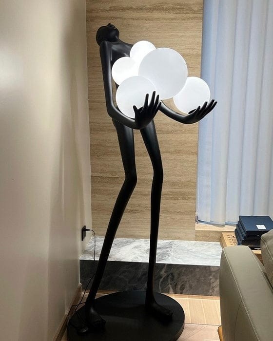 ABAJUR DE PIE ESCULTURA
